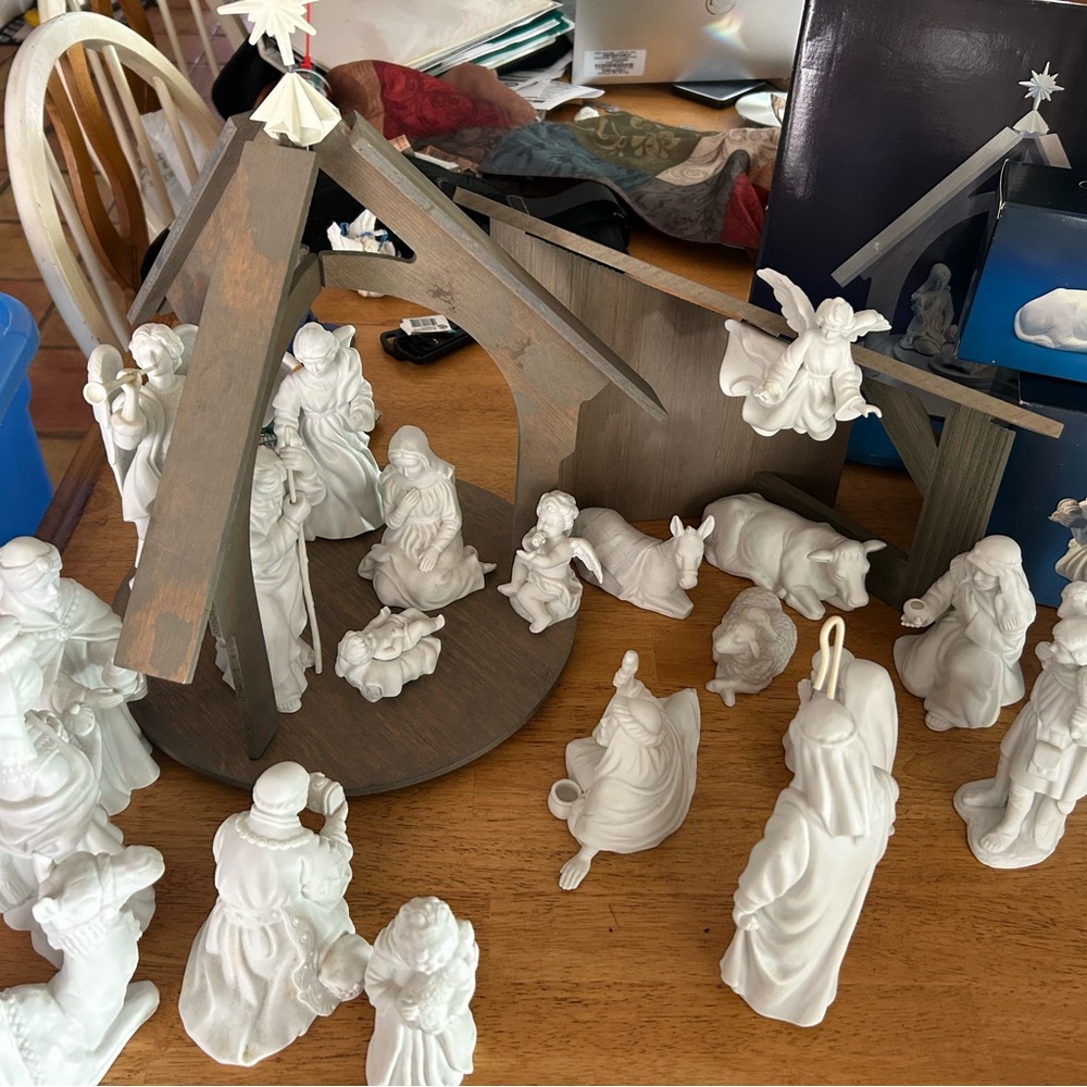 Porcelain Nativity Scene Set